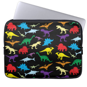 Funda Para Portátil Coloridos Dinosaurios Patrón de acuarela para niño