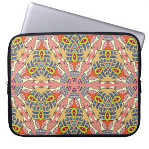 Funda Para Portátil Coloridos mosaicos triangulares, arte dibujado a m