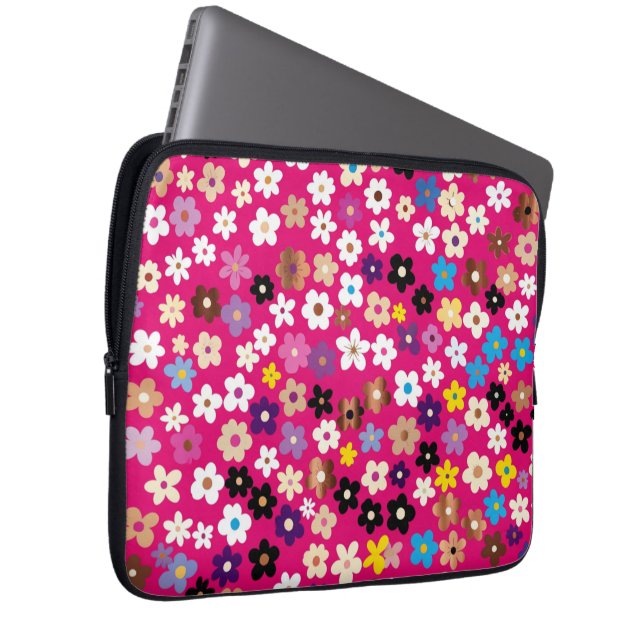 Funda Para Portátil Colourful multicolour floral pattern  (Anverso derecho)
