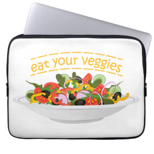 Funda Para Portátil Coma tus verduras Cita cuenco de ensaladas frescas