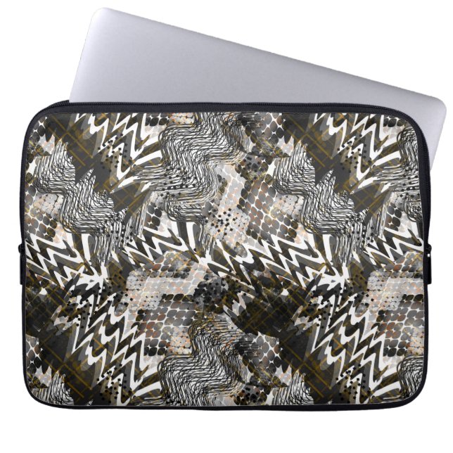 Funda Para Portátil Combinado, étnico, africano. (Frente)