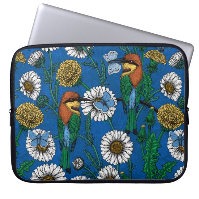 Funda Para Portátil Comedores de abejas con azul (Frente)