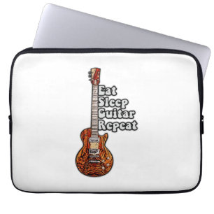 Funda Para Portátil Comer guitarra del sueño repetido.