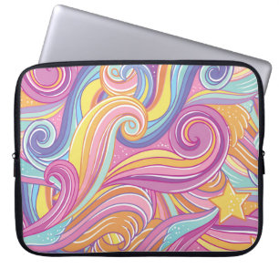 Funda Para Portátil Cometa arcoiris: Cielo mágico de ensueño.