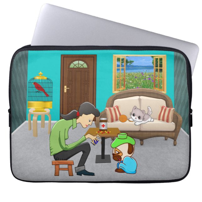 Funda Para Portátil ComfyPaws (Frente)