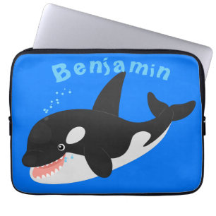 Funda Para Portátil Cómico asesino ballena orca personalizado lindo il