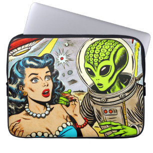 Funda Para Portátil Cómics de ciencia ficción retro para extranjeros