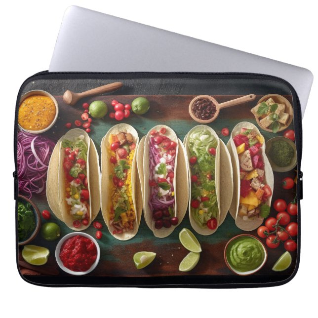 Funda Para Portátil Comida mexicana (Frente)