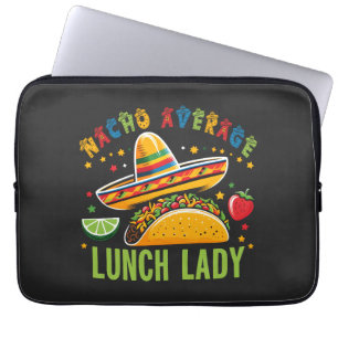 Funda Para Portátil Comida mexicana divertida Lady Cinco De Mayo Tacos
