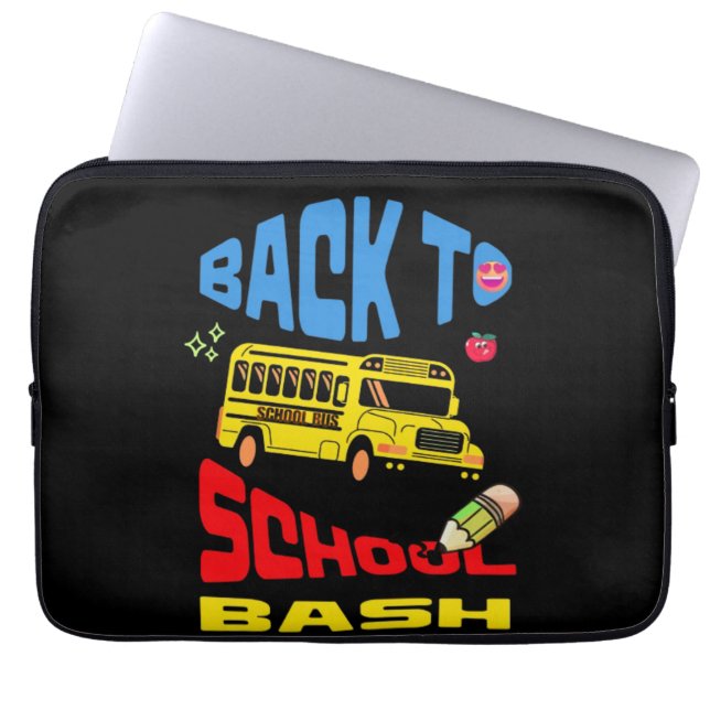 Funda Para Portátil Comienzo de la escuela de primer día (Frente)