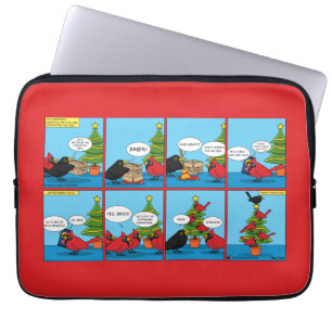 Funda Para Portátil Cómo decorar un cómic de árbol de Navidad
