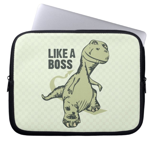 Funda Para Portátil Como un Boss Dinosaurio (Frente)