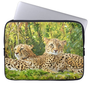 Funda Para Portátil Compañeros de guepardo - descansando en lo salvaje