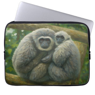Funda Para Portátil Compañeros Gibbon - Retrato Emocional de la Vida S