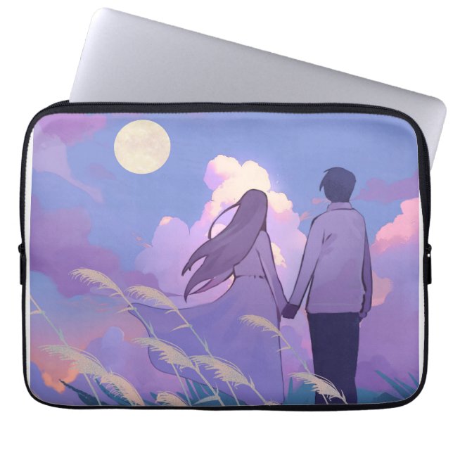 Funda Para Portátil Compañía a la luz de la luna (Frente)