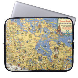 Funda Para Portátil Compañía de la Bahía de Hudson - Mapa de Canad