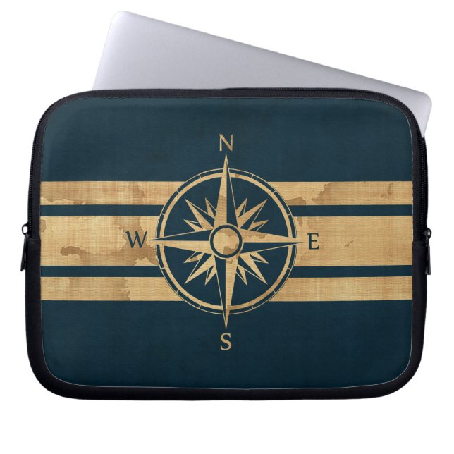 Funda Para Portátil Compass del Explorador Náutico (Frente)