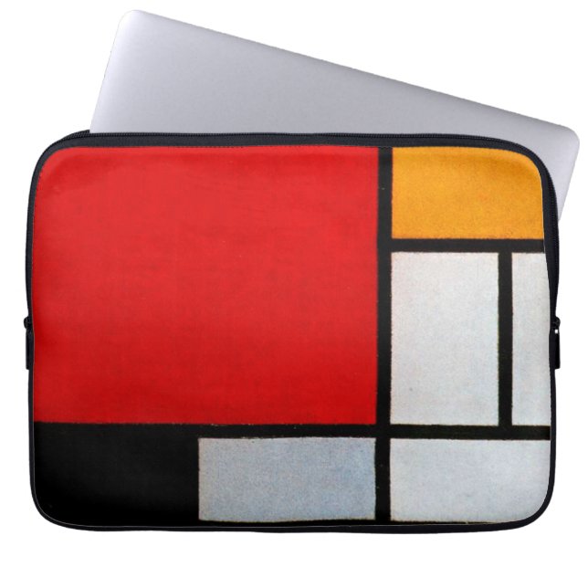 Funda Para Portátil Composición con gran plano rojo (Frente)