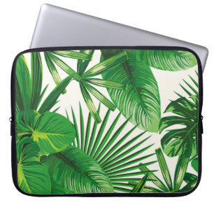 Funda Para Portátil Composición de hojas verdes naturales tropicales e