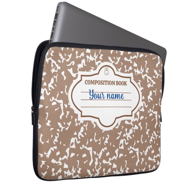 Funda Para Portátil Composición portátil beige conejo marrón (Anverso derecho)