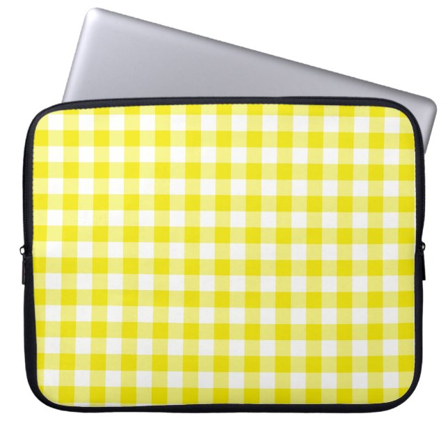 Funda Para Portátil Comprobación de Gingham de la manguera del portáti (Frente)