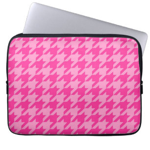 Funda Para Portátil Comprobación de la placa rosada para galones