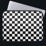 Funda Para Portátil Comprobar tablero de verificación de patrones de b<br><div class="desc">Patrón de cuadros - tablero de ajedrez en blanco y negro.</div>