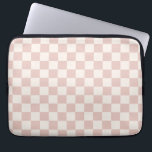 Funda Para Portátil Comprobar tablero de verificación de patrones de c<br><div class="desc">Patrón de cuadros - tablero de ajedrez blanco y beige claro.</div>