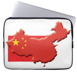 Funda Para Portátil Computadora Patriótica Mapa Bandera de CHINA