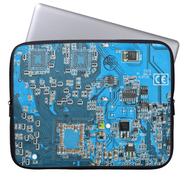 Funda Para Portátil Computer Geek Circuit Board Blue (Frente)