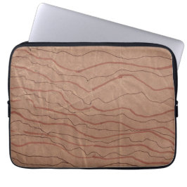 Funda Para Portátil Computer Sleeve with Brown Marbled Design