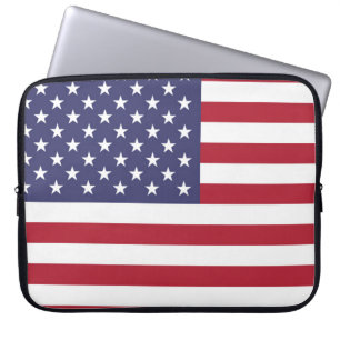 Funda para portátil con bandera de Estados Unidos