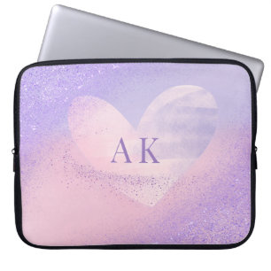 Funda para portátil con corazón degradado de color