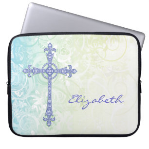 Funda para portátil con cruz estilizada moderna