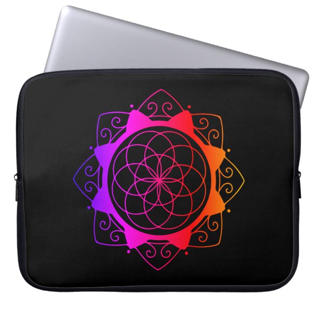 Funda para portátil con diseño de mandala (Frente)