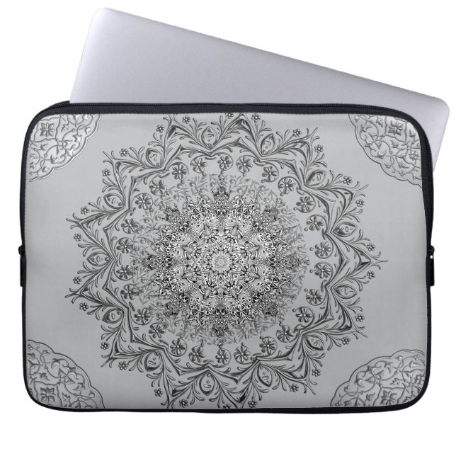 Funda para portátil con elegante patrón de mandala (Frente)