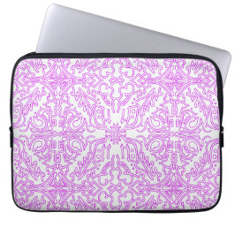 Funda para portátil con encaje de mandala rosa