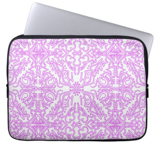 Funda para portátil con encaje de mandala rosa