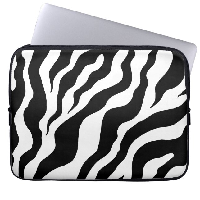 Funda para portátil con estampado de cebra (Frente)