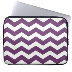 Funda para portátil con estampado de Chevron morad