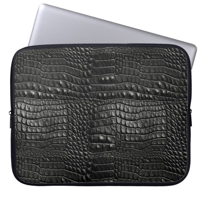 Funda para portátil con estampado de cocodrilo 15" (Frente)