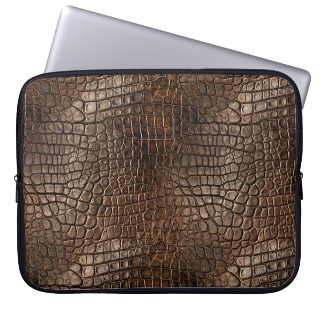 Funda para portátil con estampado de cocodrilo 15" (Frente)