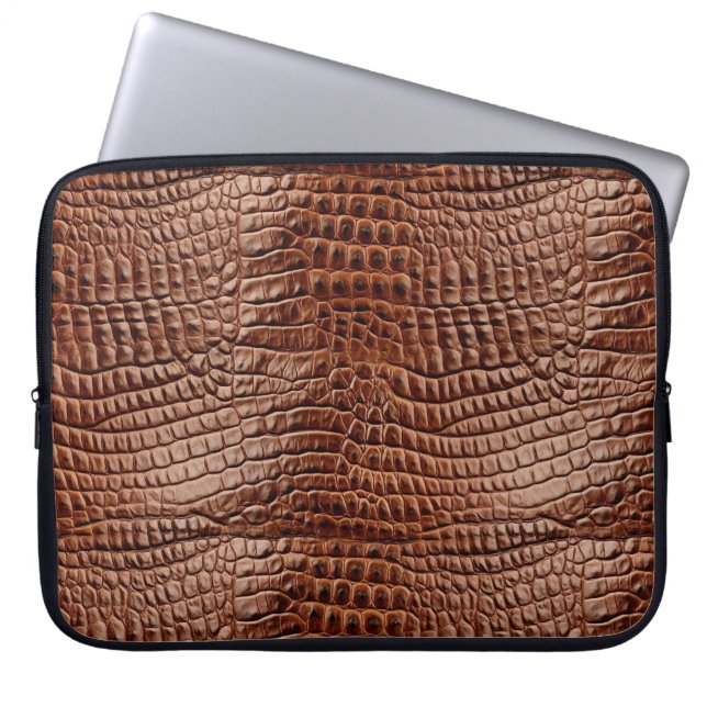 Funda para portátil con estampado de cocodrilo 15" (Frente)