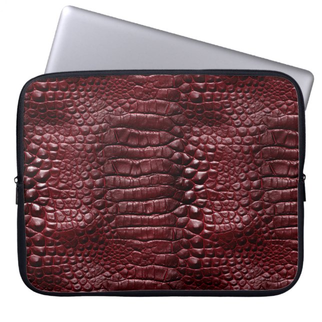 Funda para portátil con estampado de cocodrilo 15" (Frente)