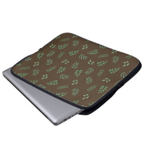Funda para portátil con estampado de hoja elegante