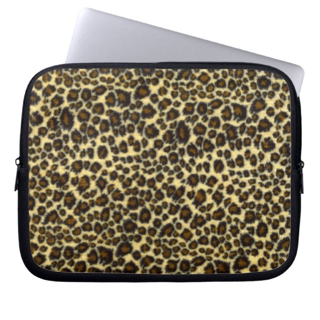 Funda para portátil con estampado de leopardo (Frente)