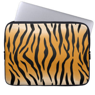 Funda para portátil con estampado de piel de tigre