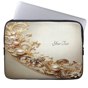 Funda para Portátil con Floritura Dorada Ornamenta