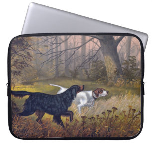 Funda para portátil con Gordon Setter en posición