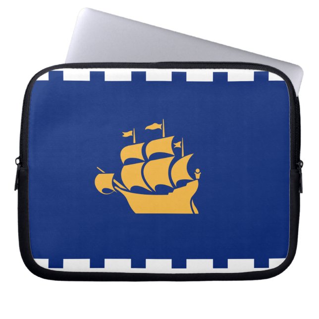 Funda para portátil con la bandera de la ciudad de (Frente)